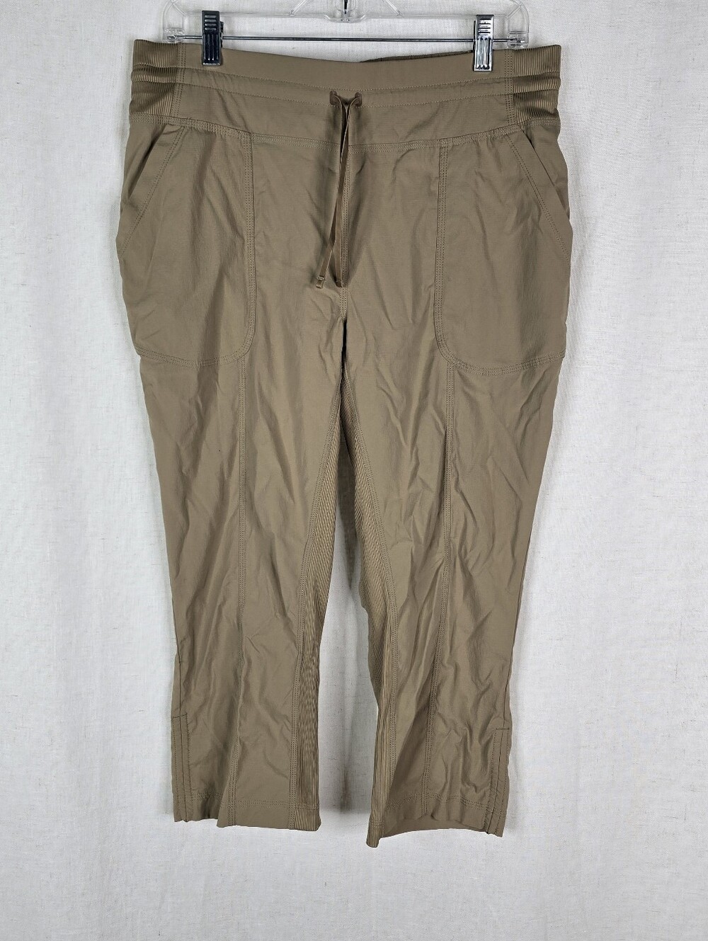 Indyeva Womens Large Nakato II Capri Pants Woven Stretch Hiking Tan